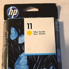 HP HP 11 Genuine Original Yellow Inkjet Ink Cartridge C4838A picture