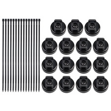 10/12/15Pcs Magnetic Wire Tie Mounts Cable Fixing Bases with Cable Ties picture