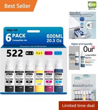 Colorfast T522 Ink Refill 6-Pack - Exceptional Quality for High Volume Printing picture