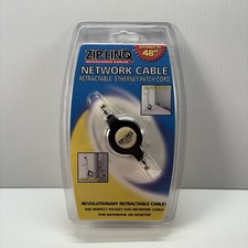 Zip-Linq Retractable Cat5 Ethernet Cable.  48”. picture
