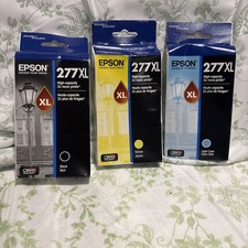 3 Pk ~ Epson 277XL Ink Cartridges Yellow -Light Cyan -Black Brand New picture