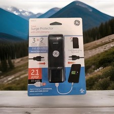 New GE 10516 3 Outlet Travel Surge Protector 350 Joules with USB ports picture