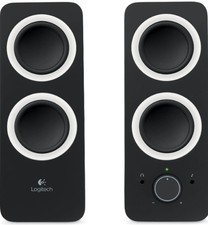 Logitech Z200 10W Desktop Multimedia Speakers Pair Black 980-000800 Stereo Bass picture
