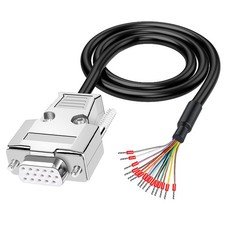 DB15 VGA Solderless Breakout Connector with 5Ft 24AWG Cable, Metal Shell 3+9 ... picture