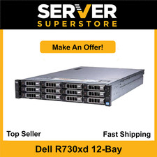 Dell PowerEdge R730XD Server 2x E5-2690 V3 -2.6GHz = 24 Cores H730 32GB 2x trays picture