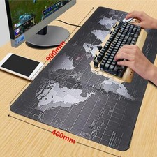 900*400 MM Anti-Slip Rubber World Map Office Speed Game Mouse Pad Mat Large XXL picture