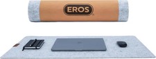 EROS Office Products Non-Slip Felt Desk Mat (Light Gray, XL) 35.4