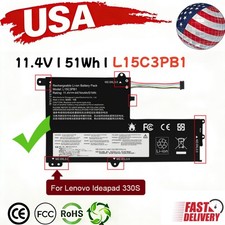 ✅L15C3PB1 L15L3PB0 Battery For Lenovo IdeaPad 320S-15IKB Flex 4-1470 51wh picture