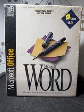 Microsoft Office Word Version 6.0 Retail Package NEW sealed 3.5
