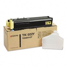 Original Kyocera TK-502Y Yellow Toner. New Sealed Toner, We Ship Fast picture