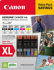 New Genuine Canon PGI-250XL CLI-251XL Black Color 5PK Ink Cartridges picture