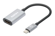 Manhattan Products 153973 USB-C to HDMI Cable 11cm 4K 60Hz Black/Silver picture