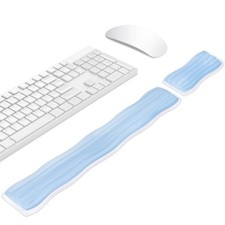 Green Gel Wrist Rest Computer Keyboard Mouse Pad Clear Ergonomic Support picture