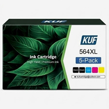 KUF 564XL Compatible Ink for HP, Black/Cyan/Magenta/Yellow 5-Pack picture
