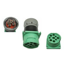 6 Pin J1708 to 9 Pin J1939 Type 2 Adapter Green for Freightliner ELD Devices picture