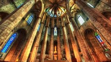 Landscape r indoors church barcelona spain Custom Gaming Mat Desk picture