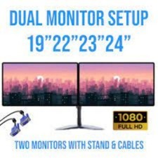 Dual HP DELL Monitor 19