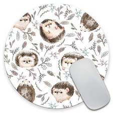 Cute Baby Hedgehog Animal Pattern Round Mouse Pad Cubicle Desk Access Mat picture