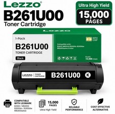 Lezzo B261U00 Black Toner w/ Chip for Lexmark B2650 MB2650 15K Yield picture