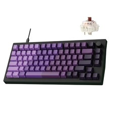 LEMOKEY X4 QMK Wired Mechanical 75% Layout South-Facing Red Backlit STP - Purple picture