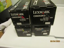 Lot of 4 Lexmark C950X2KG C950X2CG C950X2MG C950X2YG CMYK Toners picture
