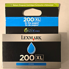 Lexmark 200XL Genuine Original Inkjet Ink Cartridge Cyan 14L0175 Pro4000 picture