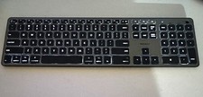 Macally Bluetooth Wireless Slim Full-Size Keyboard w/ Numpad Black BTISL2KEYSG picture