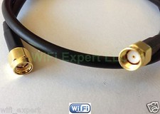 TIMES Microwave® LMR195 1-30' RF Pigtail Cable SMA MALE to RP-SMA MADE IN USA picture