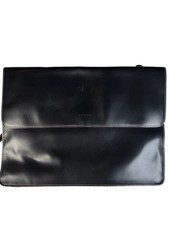 Lodis Audrey Leather Laptop Business Bag Document Organizer Messenger Black/Red picture