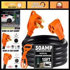 15ft EV Charger Adapter Cord 10-30P to 14-50R, NEMA 30A to 50A, Level 2 Charging picture