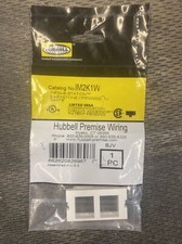 Qty 1 Hubbell IM2K1W 2-Port Unloaded keystone Module White iStation Module ~NEW~ picture