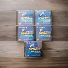 Fujifilm DVD+RW 4X 120 Minutes 4.7GB HQ Rewritable Data Video Discs - Lot of 5 picture