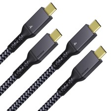 Maxonar [2 Pack 6.6Ft] Thunderbolt 4 Cable, 240W Long Cable 6.6Ft picture