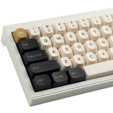 171 PCS Black White Gold Double Shot PBT Keycaps YMK Profile Cherry MX ISO picture