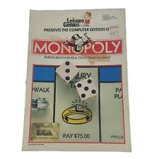 Vintage Commodore 64 5.25 Game Disk Program MONOPOLY with Book picture