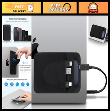 Portable Hard Drive Sleeve for Laptop - 2-Pocket Adhesive Pouch, SSD Organizer, picture