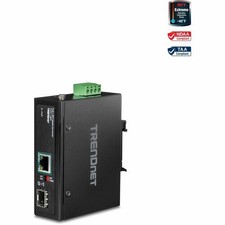 TRENDnet Industrial SFP to Gigabit PoE+ Media Converter, TI-PF11SFP, NDAA + TAA picture