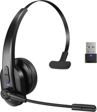 Sarevile Bluetooth Headset with USB Dongle for Computer, Single-Ear Wireless picture