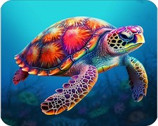 Barrier Reef Sea Turtle  Art Mousepad 7 x 9  Art mouse pad picture