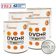 400 Pack Smartbuy 16X DVD+R DVDR 4.7GB Logo Top Data Video Blank Recordable Disc picture