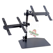 Double DJ Laptop Stand - 2 Tier PA Equipment PC Table Monitor CD Player Speakers picture