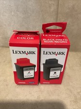 2 Lexmark Jetprinter Ink Cartridges 13619HC Color & 13400HC Black BRAND NEW picture