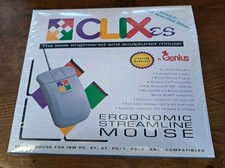 Vintage Genuis CLIXS ES Ergonomic Streamline Mouse NOS Factory Sealed picture