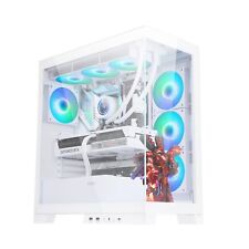 NEVIEW 4503 White Airflow Full Tower Case ATX PC Gaming Case Dual Tempered Gl... picture