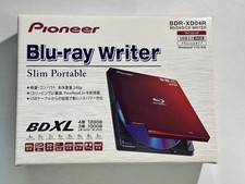 Pioneer BDR-XD04 Red Portable External Blu-ray BDXL Drive USB Tested Japan picture