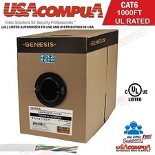 CAT6 1000ft  Solid Copper Ethernet Cable UL LISTED (WHITE) PAIGE picture