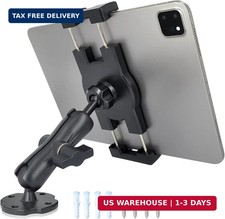 Tablet Mount for Truck Aluminum Arm iPad Holder Drill Base Heavy Duty 6.5-12.9