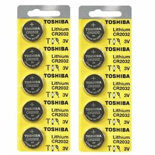 10 x New Original Toshiba CR2032 CR 2032 3V LITHIUM BATTERY BR2032 DL2032 Remote picture
