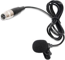 Lavalier Lapel Microphone with Mini XLR Jack, Hand-Free Clip-on clear  picture