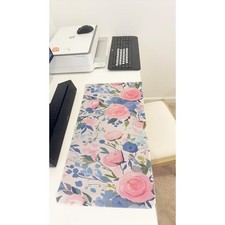 Soft Pastel Floral Rose Oversized Mouse Pad 23.6